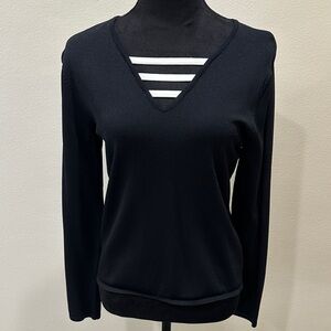 Elegant Black V-Neck Women's Top